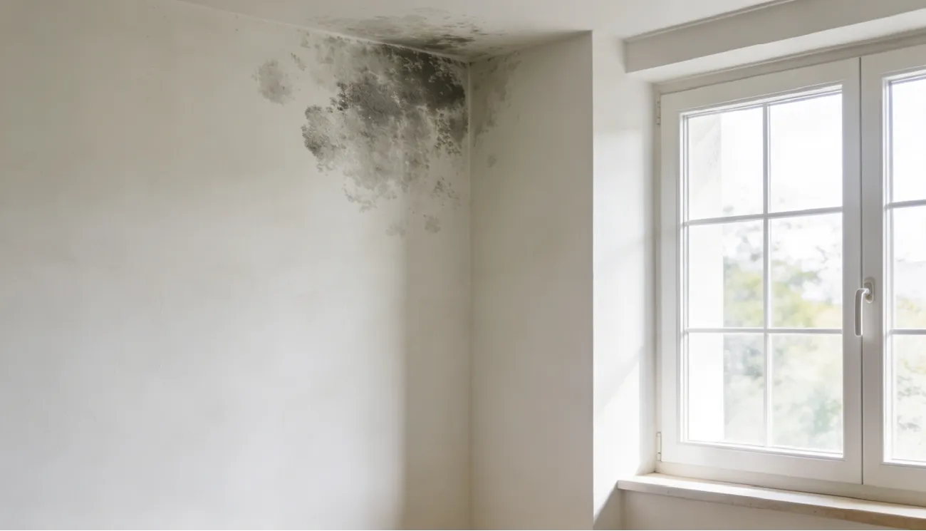 Moho en pared de vivienda en Don Benito